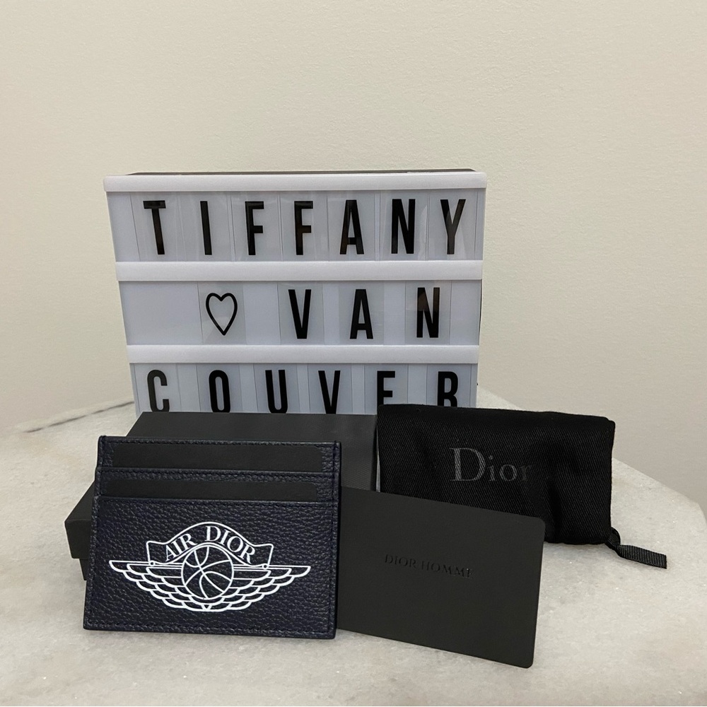 Dior X Air Jordan Navy Cardholder